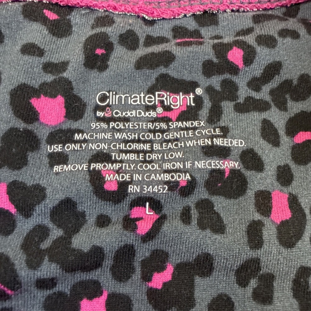 Cuddl Duds lot‎ of 2 shirts women's large pink nordic stretch long sleeve casual - Picture 6 of 12